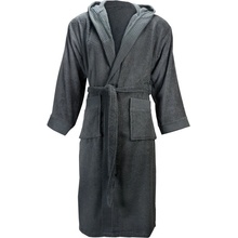 The One Towelling župan s kapucí bathrobe hooded antracitová