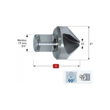 Image 1 of Karnasch Зенкер Ø 55 mm, 90°, HSS-XE, Weldon 19 (201295055)
