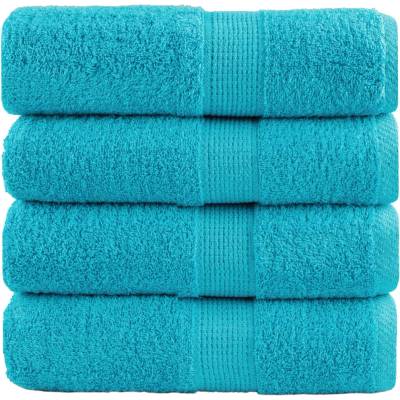 vidaXL Премиум кърпи за пране SOLUND 4 бр. тюркоазени 30x30 см 600 г/м2 (137444)