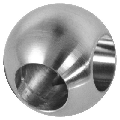 Koule rohová ø 25mm na trubku ø 12mm, broušená nerez / AISI304