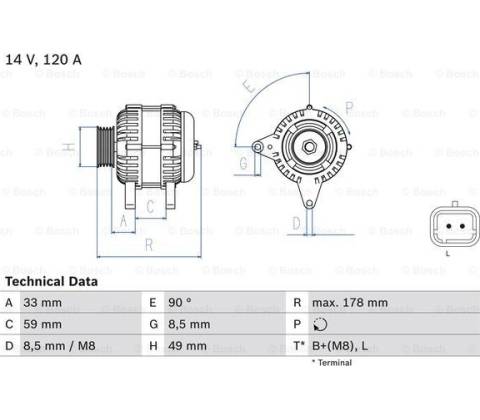 0986045241 BOSCH generátor