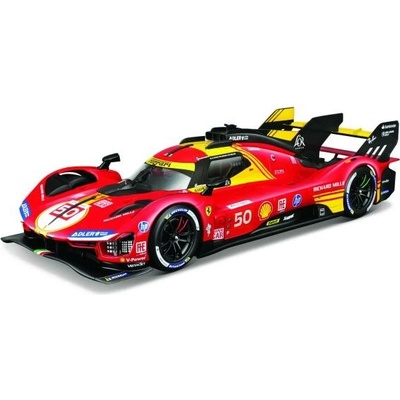 Bburago Ferrari Racing 499P č.50 Červená 24H Le Mans Šampion 2024 1:18