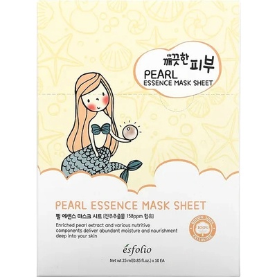 Esfolio Pure Skin Pearl Essence Mask Sheet Textílna maska s perlovým extraktom 25 ml