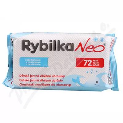 Rybilka Neo s panthenolem děts.jem.vlh.ubrous.72ks