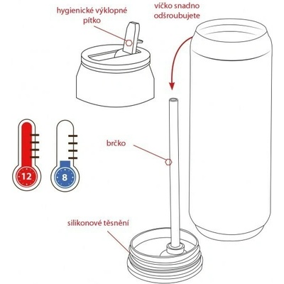 Orion termoska TERMO 550 ml černá