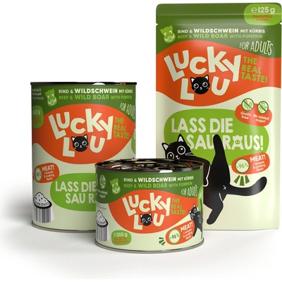 LUCKY LOU Lifestage Adult Hovädzie a Divina 4 x 125 g