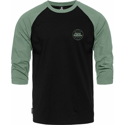 Triko Global Raglan black/ Iceberg green