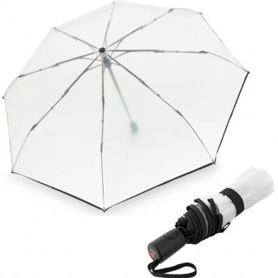 Knirps Transparent Black deštník dámský plně automatický transparent