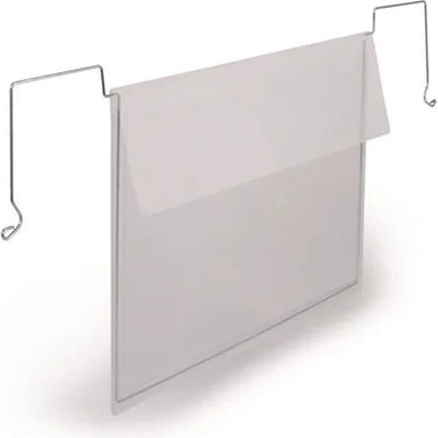 DURABLE Logistické vrecko, A5, na šírku, DURABLE, s kovovou sponou, priehľadné