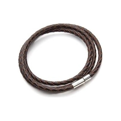 Šperky4U splétaný kožený NR1168-BR