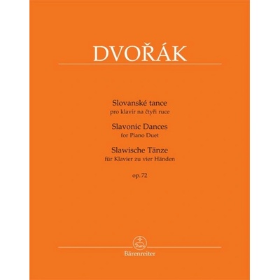 Slovanské tance op. 72 pre štvorručný klavír Antonín Dvořák