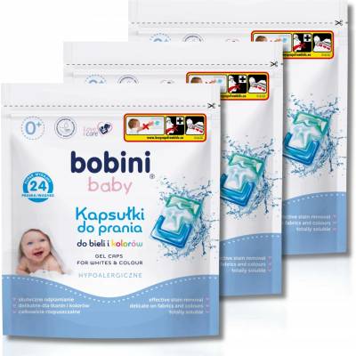 Bobini prací kapsle hypoalergenní univerzální 3 x 24 PD