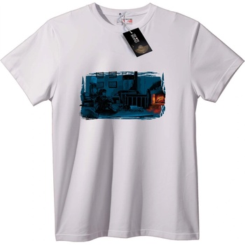 NOONEBRAND Тениска Уютна Стая Филмова Сцена - 7XL, White