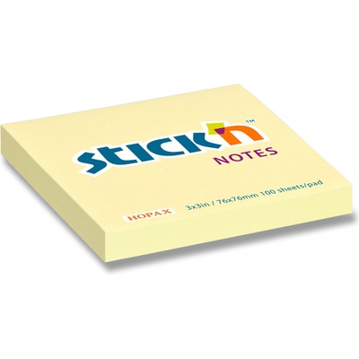 Hopax Stick'n Notes - samolepicí bloček - 76 × 76 mm, 100 l. žlutý – Hledejceny.cz