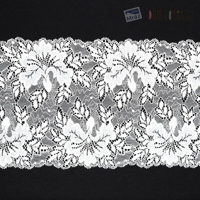 Elastická čipka biela, 175 mm
