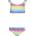 ZIG ZAG Детски комплект бикини ZIG ZAG Kid's Carly Bikini Bikini - Rainbow Hearts - размер 128 (EU) (750-2632-0314)