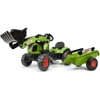FALK Педален трактор 2040AM Claas Arion 410 с товарач и ремарке - зелен