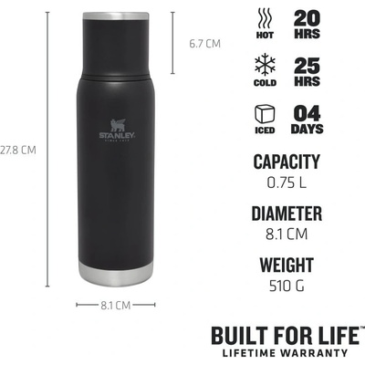 Stanley 1913 Adventure To Go Black černá 750 ml