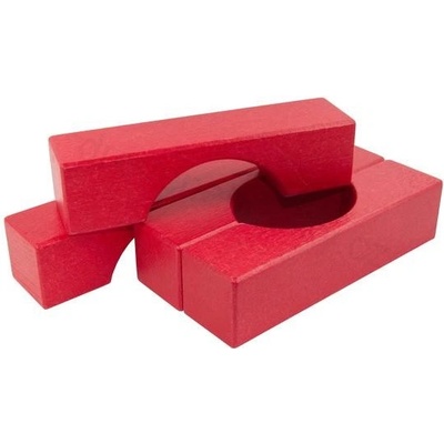 DrKO Dřevěný most velký 16 x 4 x 4 cm 1ks červená