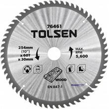 Tolsen Pilový kotouč TCT 254 x 30 60z