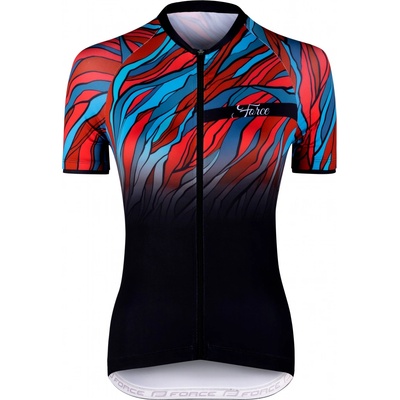 Force LIFE lady kr. rukáv črn-petrol-červený – Zboží Mobilmania