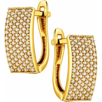 Zlaton Náušnice žluté zlato visací se zirkony 1.4cm 3.2g O21012610559