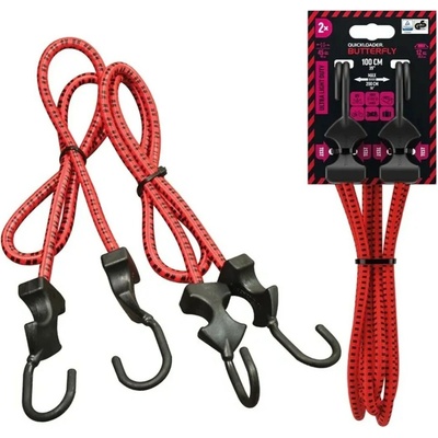 Quickloader Upínací guma Bungee Butterfly 45 kg, 100 cm x 8 mm, 2 ks