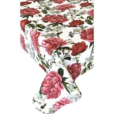 Impol Trade Obrus PVC 3581320 návin pivonky červené a kvety čerešní 20 mx140cm