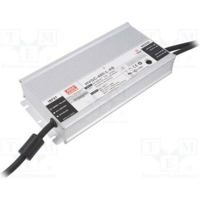 MEAN WELL HVGC-480-L-AB Napájecí zdroj: spínaný; LED; 480W; 137÷343VDC; 700÷1750mA; IP65