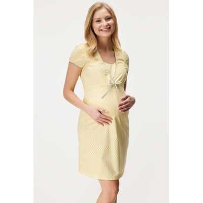 Italian Fashion Памучна нощница за бременни и кърмачки Felicita къса (Felicita_kos)