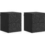 vidaXL Спален шкаф с монтаж на стена 2 бр. Черно 34, 5 x 33 x 40 см (898808)