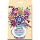 Škrabací obrázky kytice květiny