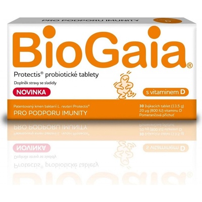 BIOGAIA Protectis probiotické tablety s vitaminem D 30 ks
