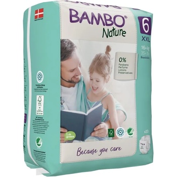 Bambo Nature Eко пелени Bambo Nature - XXL, размер 6, 16+ kg, 20 броя (1000021516)