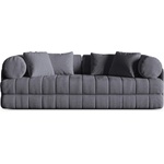 Cosmopolitan Design Тъмносив сгъваем диван от прежда с примки от букле 206 cm Kemi - Cosmopolitan Design (COS_3SF_207_F1_KEMI4)