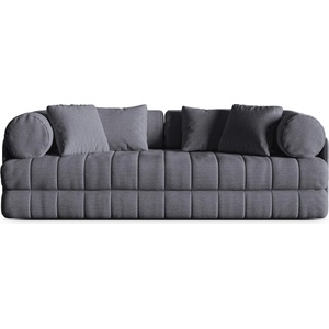 Cosmopolitan Design Тъмносив сгъваем диван от прежда с примки от букле 206 cm Kemi - Cosmopolitan Design (COS_3SF_207_F1_KEMI4)