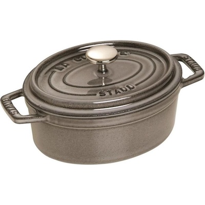 Staub Cocotte hrnec oválný 15 cm 0,6 l šedý