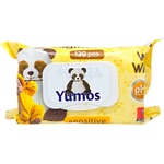  Yumos мокри кърпи, Сензитив, 120 броя, Жълти