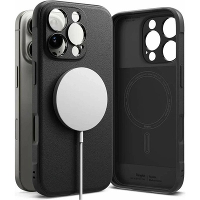 Ringke Калъф за Apple iPhone 16 Pro Max, силиконов, Ringke Onyx Magnetic MagSafe Case, удароустойчив, черен (RGK11648)