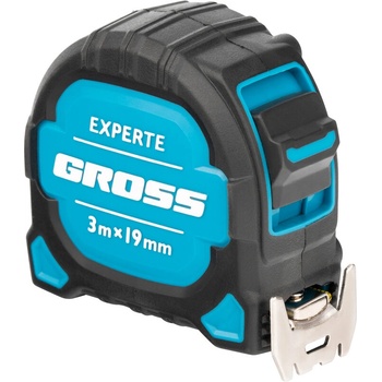 GROSS Ролетка Experte, 3 м х 19 мм, двукомпон. корпус, с магнит, двустр. маркировка, найлон Gross (32574)