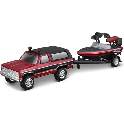 Maisto Design Tow+Go Chevy 454 SS PickUp & Camper Trailer 1:64