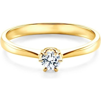 Savicki Zásnubný prsteň žlté zlato diamant SAV0039DZ