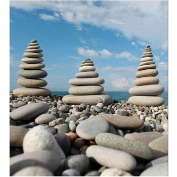 DIMEX ART s. r. o Флизелинов фототапет камъни на плажа 225 x 250 см