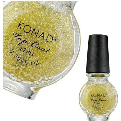 KONAD Špeciálny vrchný lak Glitter Gold 11 ml