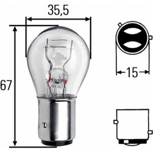 Hella P21/4W BAZ15d 12V 21/4W