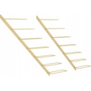 Vidaxl Nástenné držiaky na 7 fliaš vína, 2 ks