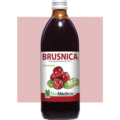 EkoMedica Brusinka 100% přírodní šťáva 1000 ml