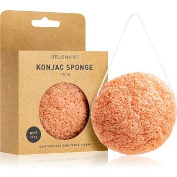 BrushArt Home Salon Konjac sponge jemná exfoliační houbička na tělo Pink clay