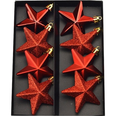 Euro Habitat Sada vánočních ozdob Alcamo červená 8 ks – Zboží Dáma