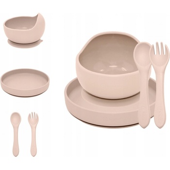 PETITE&MARS Set jedálenský silikónový TAKE&MATCH Desert Sand 3 ks